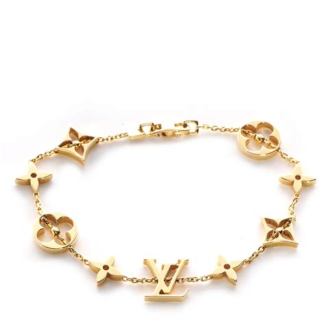 lv monogram gold bracelet